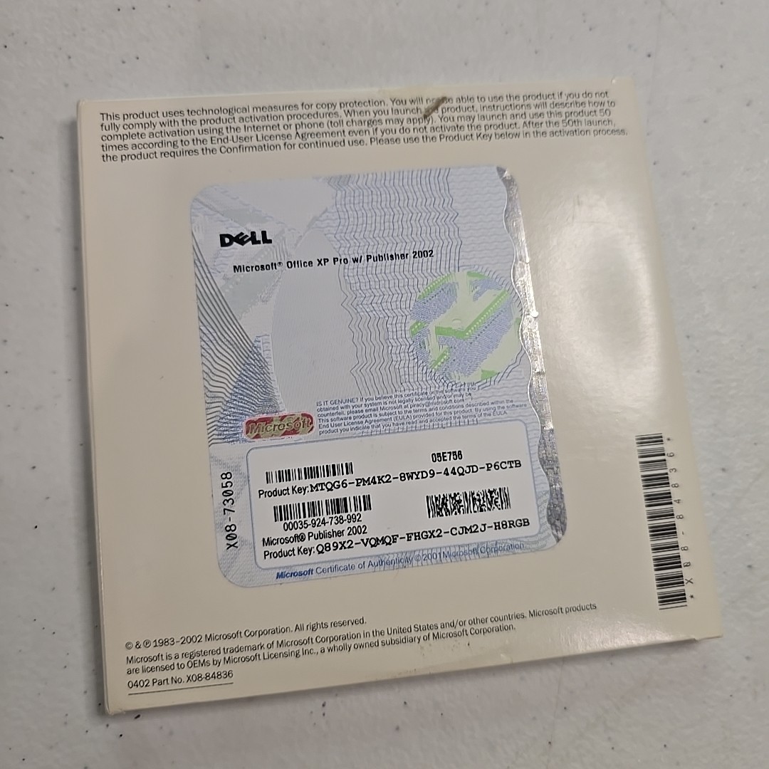 2002 Microsoft Office XP Pro Professional Suite 3 CD Disc Set Word Publisher…
