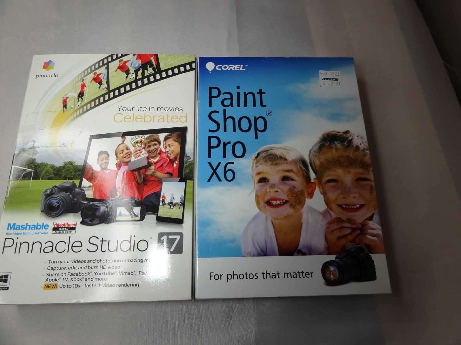 Corel Pinnacle Studio 17 PLUS Paint Shop Pro X6 Traditional Disc Software