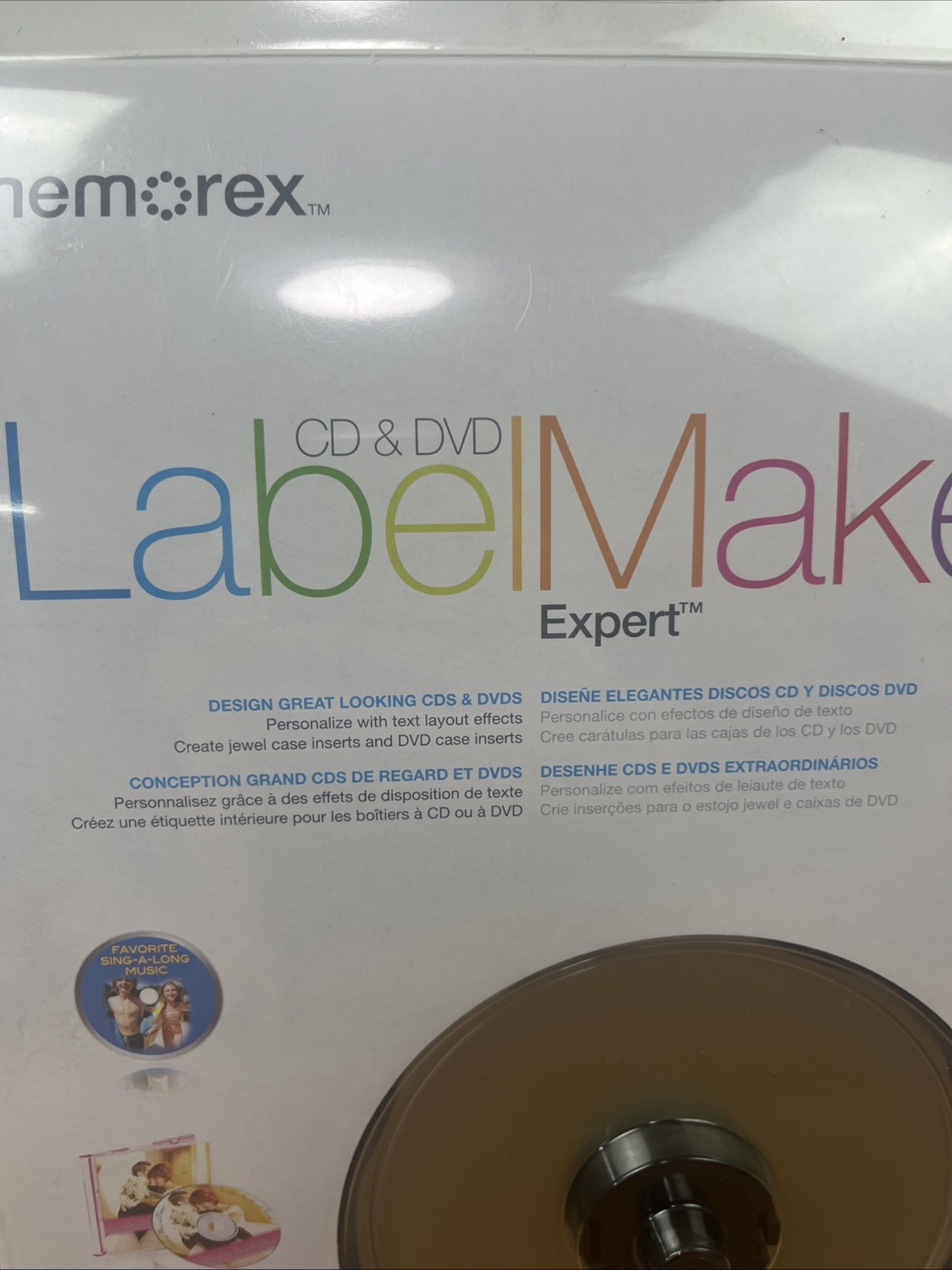 Memorex CD & DVD Label Maker Expert- Software & 138 Labels- Inkjet or Laser NEW