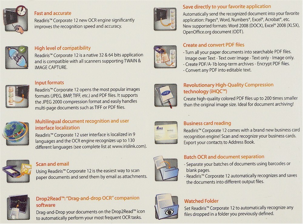 NEW I.R.I.S. Inc Readiris Corporate 12 OCR Software for MAC *ASIAN VERSION*