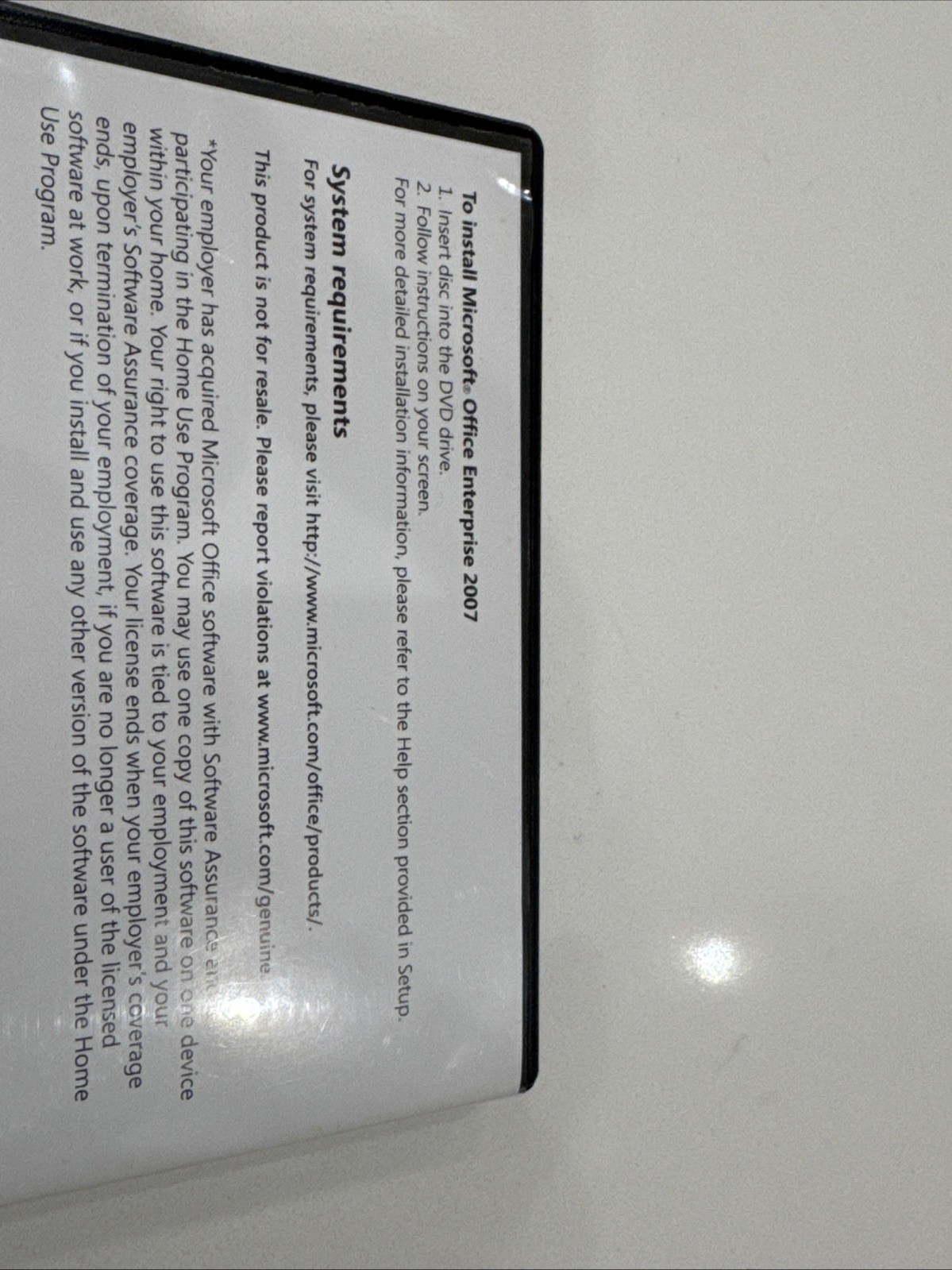 Microsoft Office Enterprise 2007 Word Excel PowerPoint DVD With Product Key