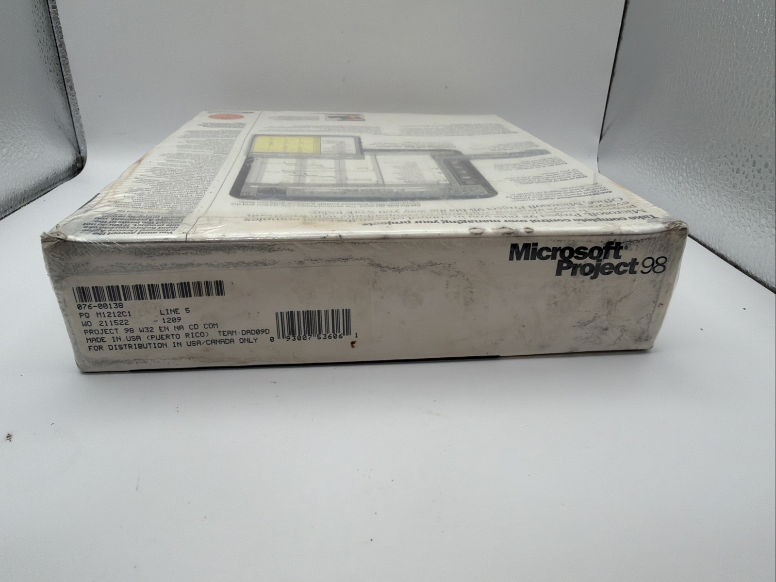 Microsoft Project 98 Full Version For PC Factory Sealed in Retail Box NEW