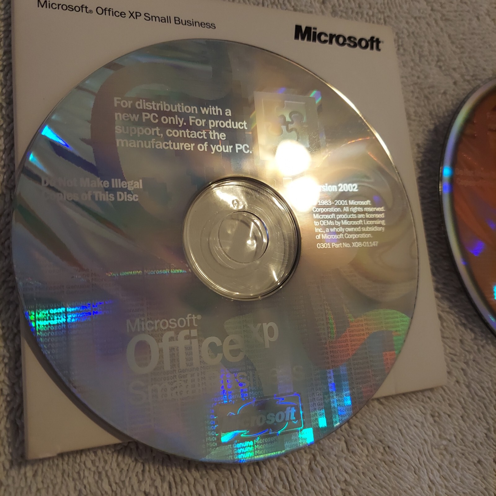 Genuine Microsoft Office XP Small Business Edition SBE w/ Product Key from Dell