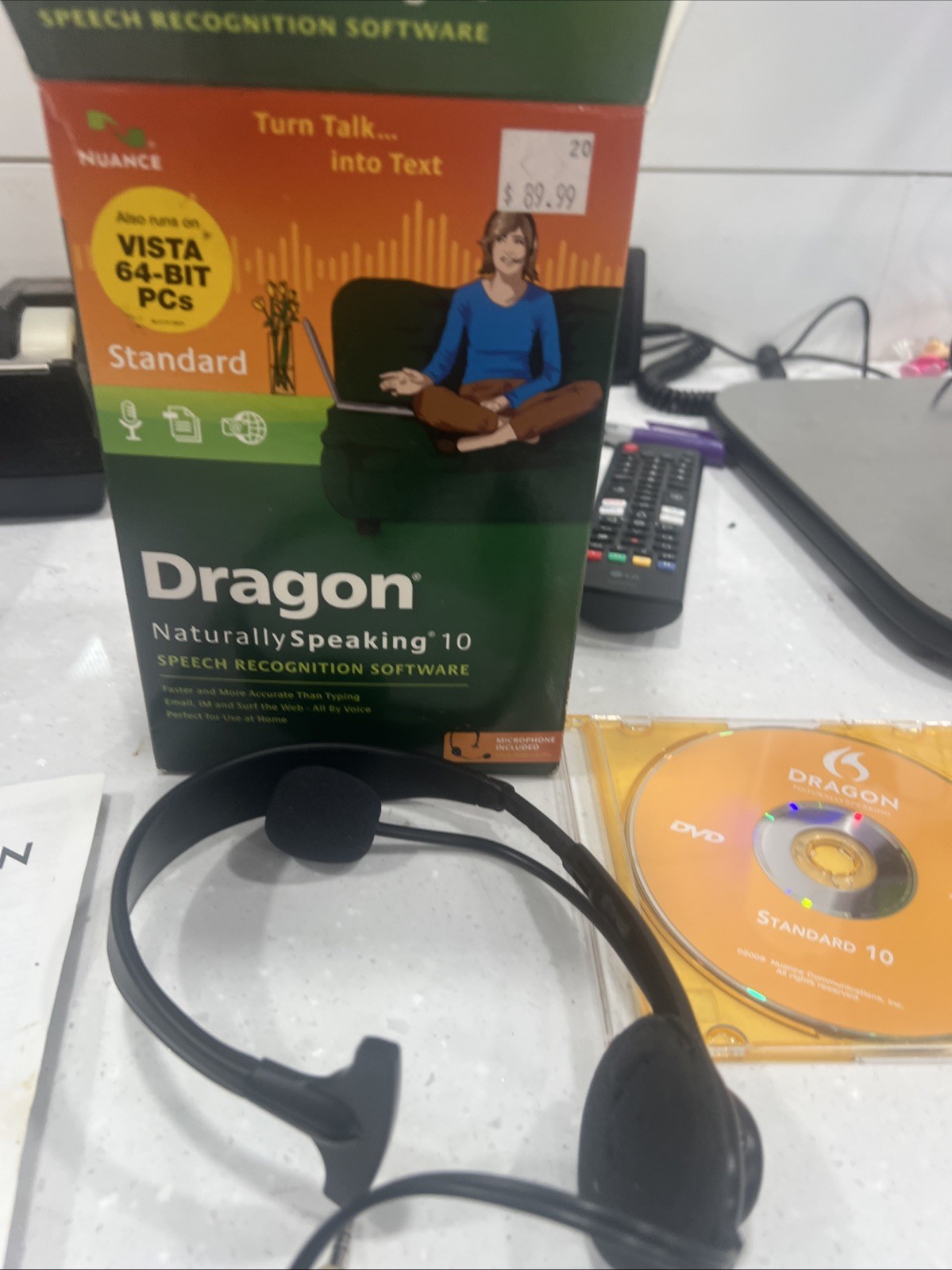 Dragon NaturallySpeaking 10 Preferred Speech Recognition with Headset (vintage)