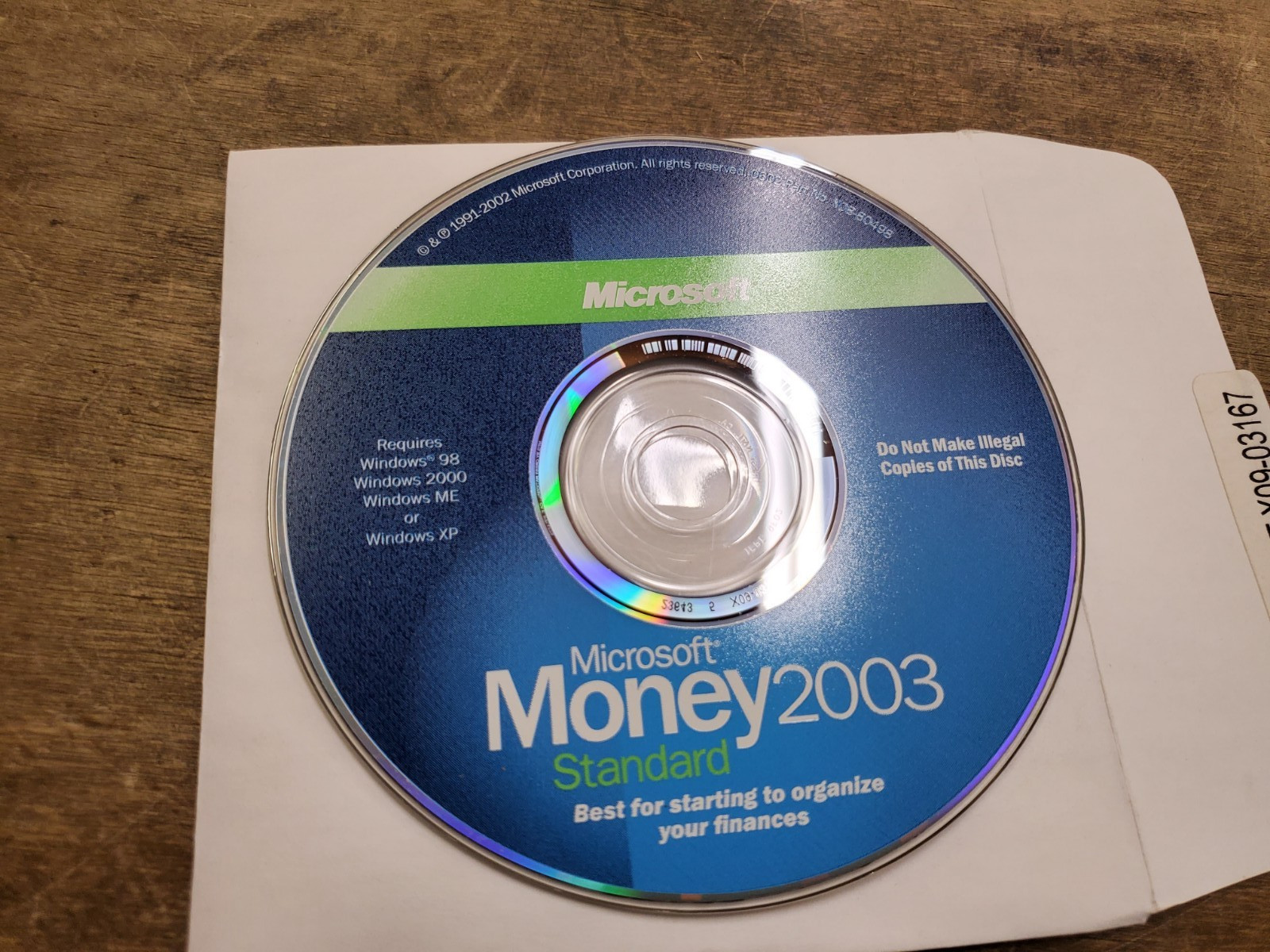 Microsoft Money 2003 Standard PC Software in Box For Windows 98, 2000, ME, XP+