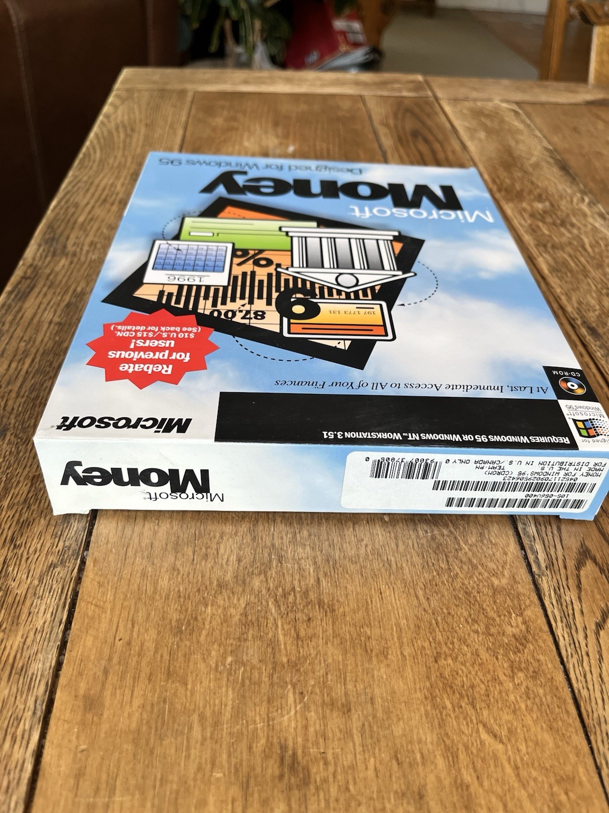 NEW Microsoft Money Windows 95 CD & 3.5” Disc Complete Retail Box – Sealed Discs