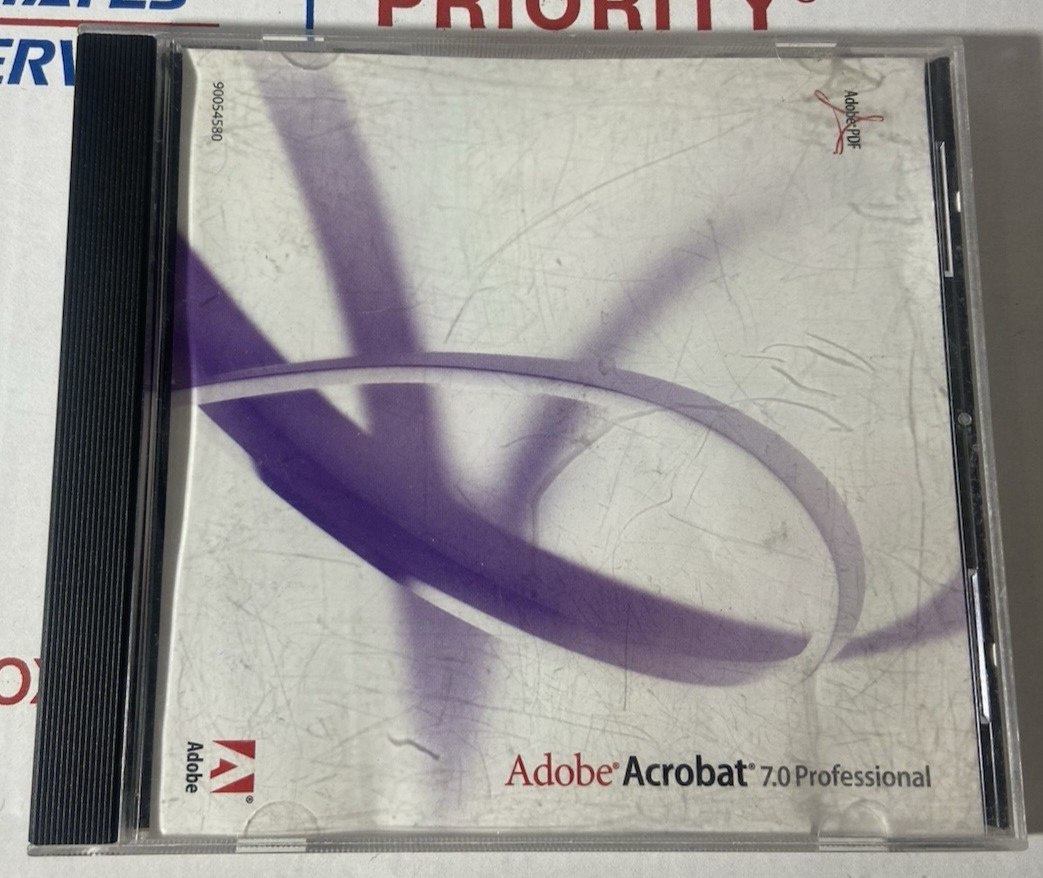 Adobe Acrobat 7.0 Professional UPGRADE CD W/ Serial Number – Vintage – LOOK