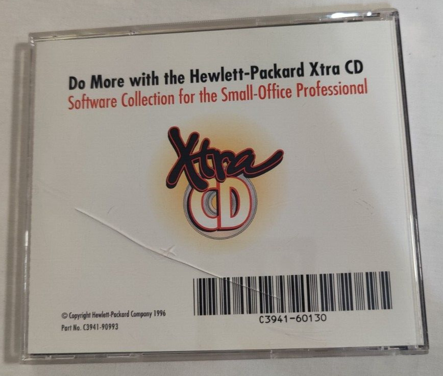 Hewlett Packard “Xtra CD” Software Collection For The Small Office Professional