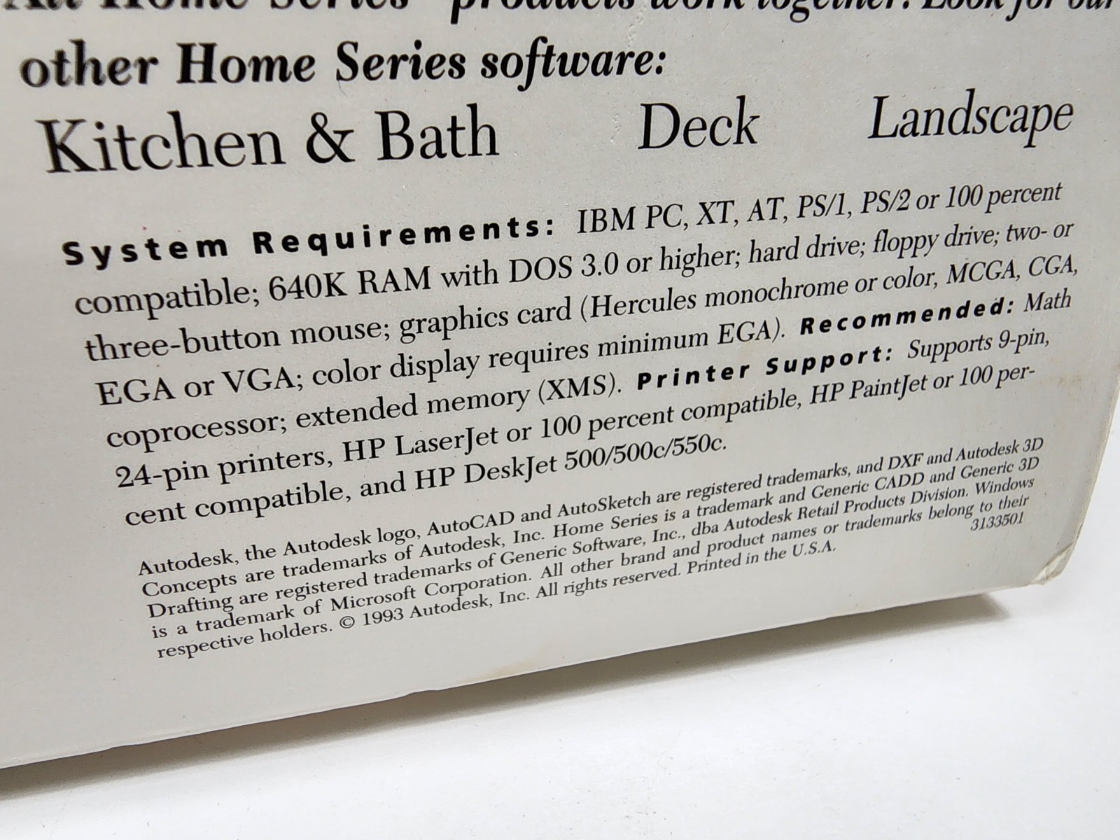Vintage 1993 Autodesk 3D Plan Home Series with Diskettes & Manuals DOS 2 Release