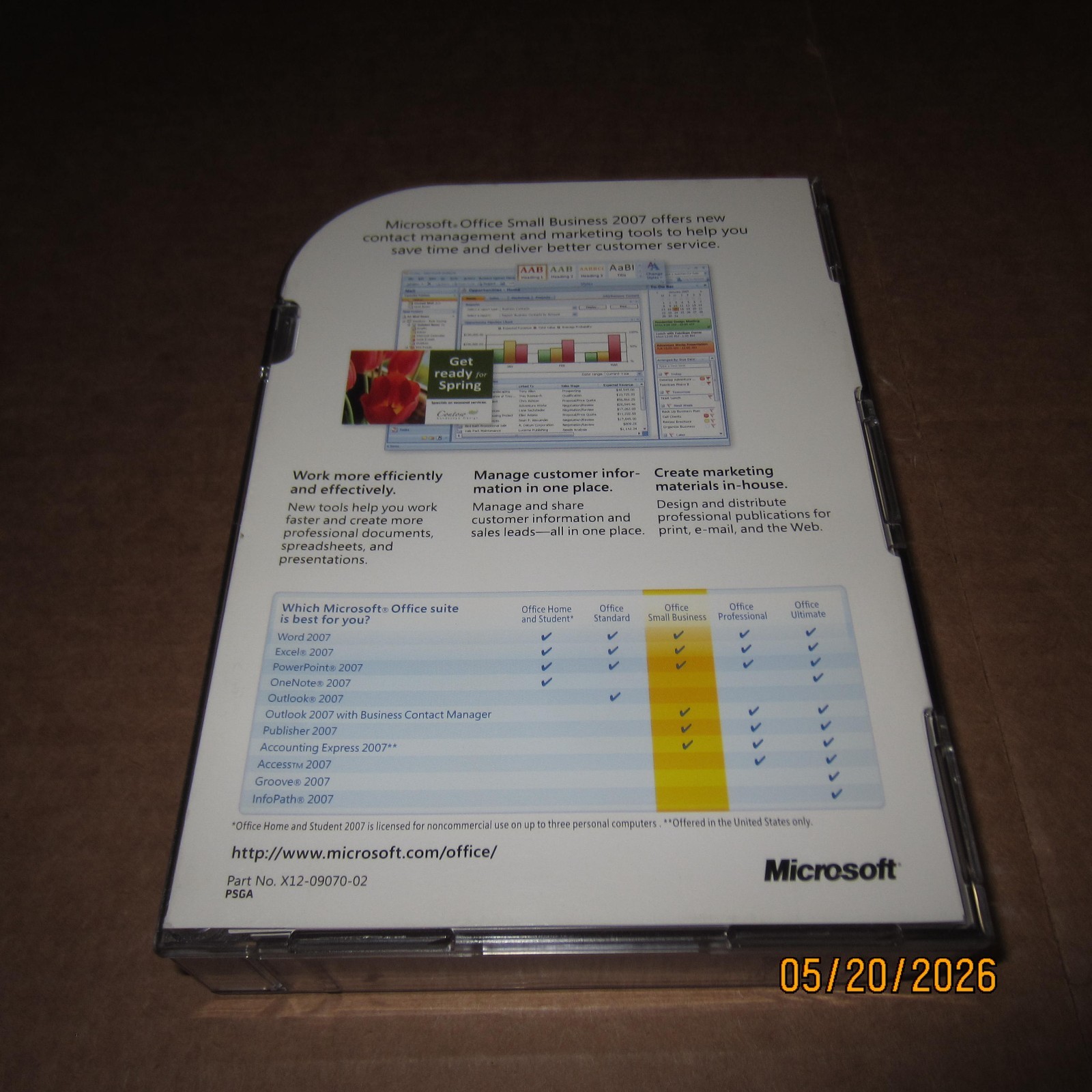 Microsoft Office Small Business 2007 Upgrade w/ Key Word Excel Powerpoint