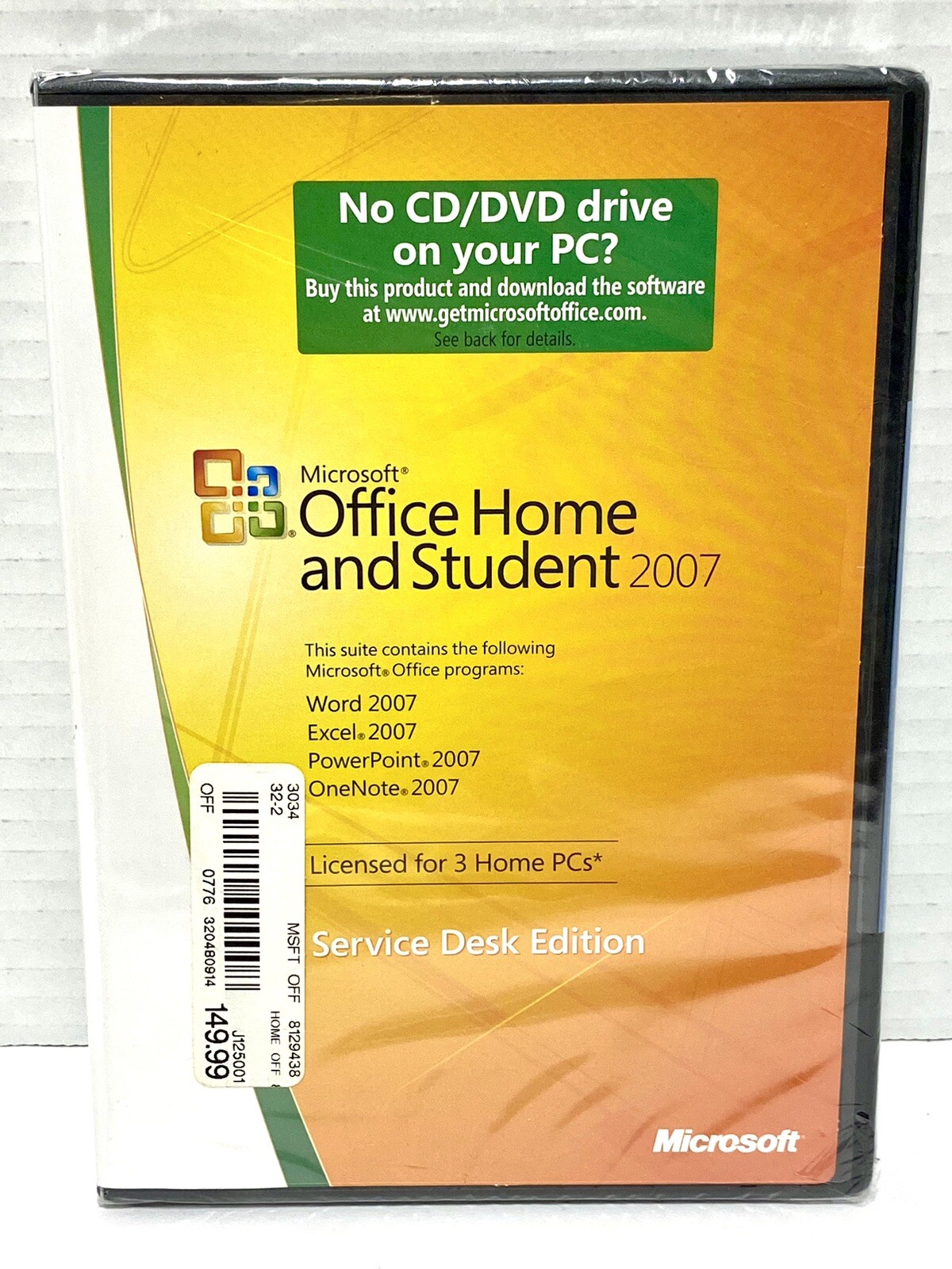 Microsoft Office Home And Student 2007- Service Desk Edition NEW SEALED! 3 PC’s!