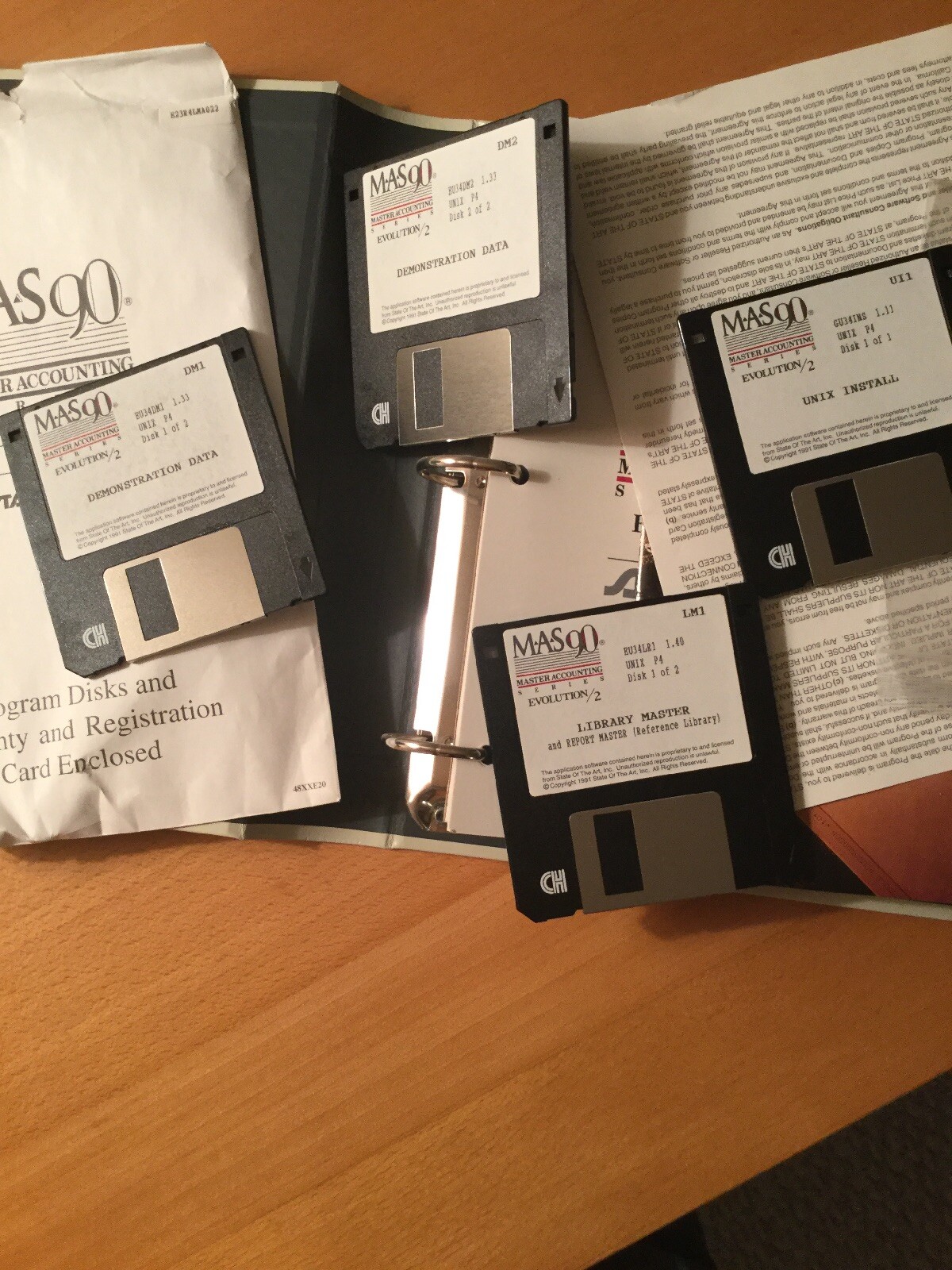 $2995 MAS 90 Evolution/2 . Library Master and Report Master For Unix. NFR Unused