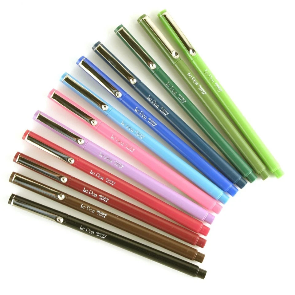 Marvy Le Pen 4300S 12 Pack Fine Point 0.3mm Color Pens Japan