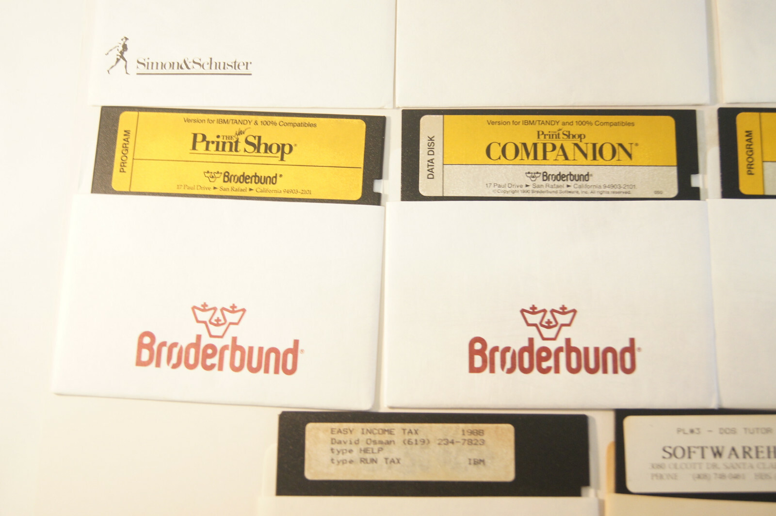 24 Vintage 5.5″ Floppy Discs AMT DOS Accounting Softwarehouse Tax Money Counts
