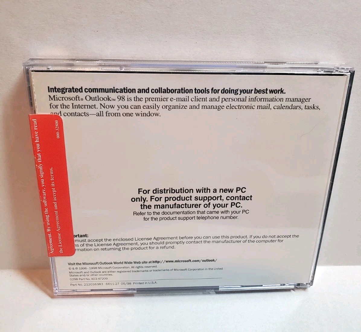 Vintage Microsoft Outlook 98 New & Sealed