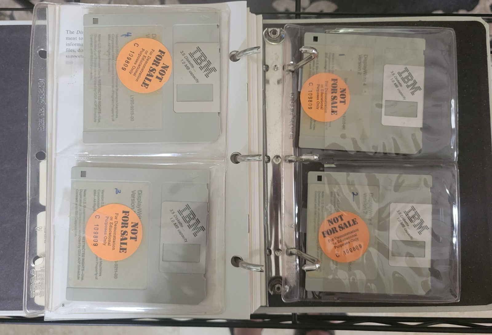 IBM DisplayWrite 4 Version 2 word processing program for IBM DOS vintage 1988