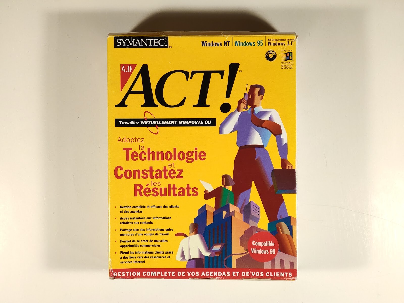 Symantec Act 4.0 French Travaillez Virtuellement N’importe Ou Logiciel Vintage