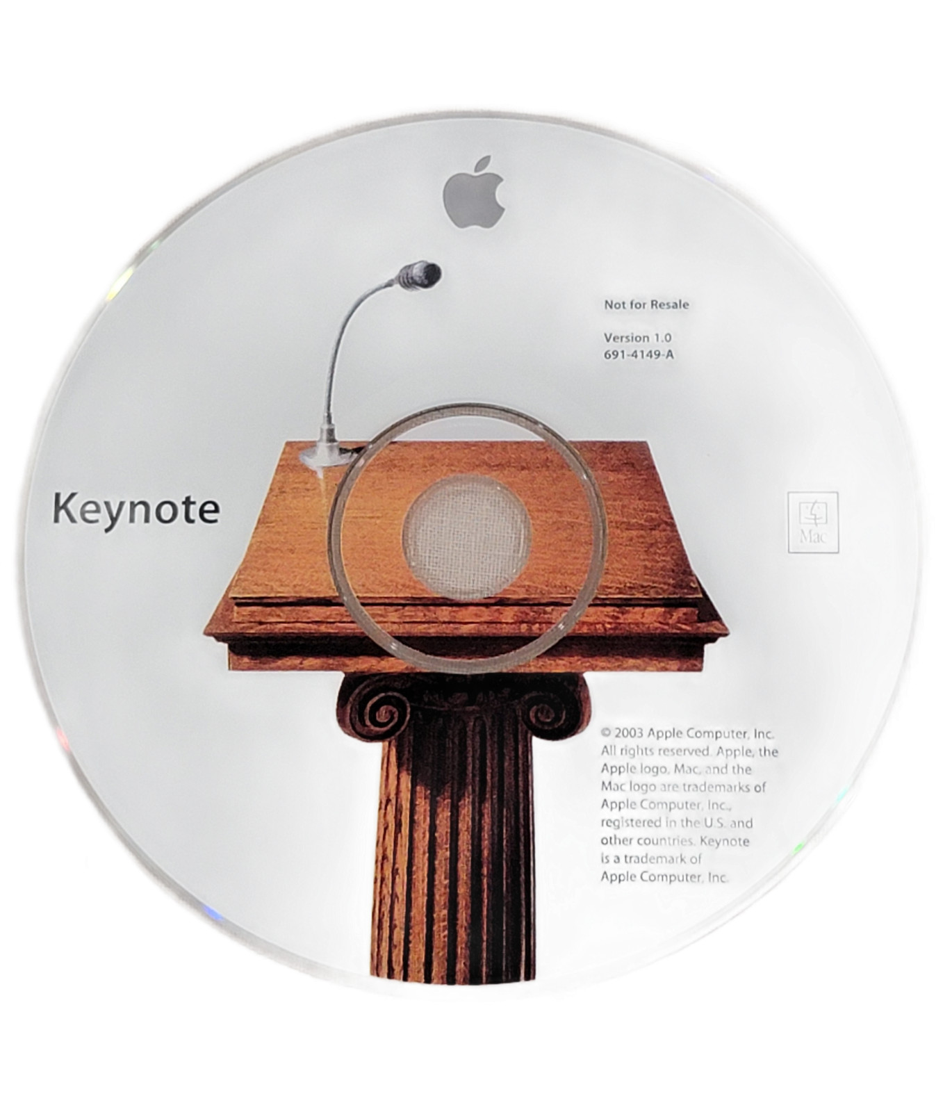 Apple Keynote 1.0 Presentation Software CD-ROM for Mac OS X – Vintage 2003