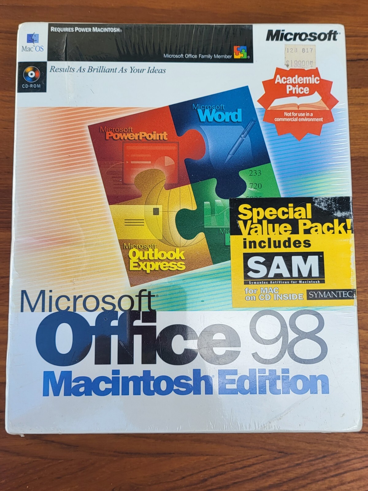 Microsoft Office 98 Macintosh Edition (New! Factory sealed retail box)