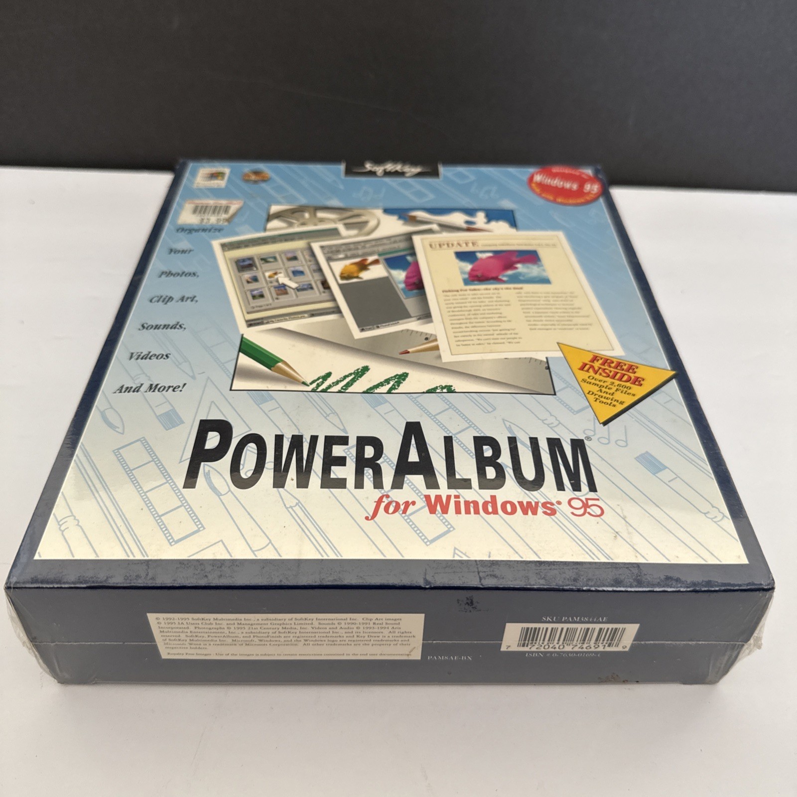 VTG. New & Sealed Windows 95 Power Album Big Box PC Software Softkey