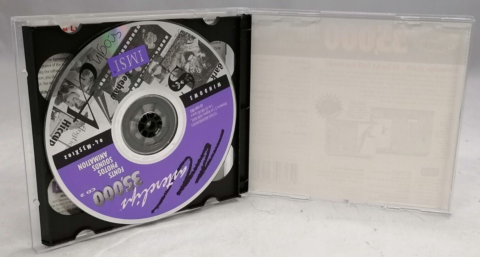 Vintage 1996 IMSI Masterclips 35000 Premium Image Collection CD P/N 04-M35X101B