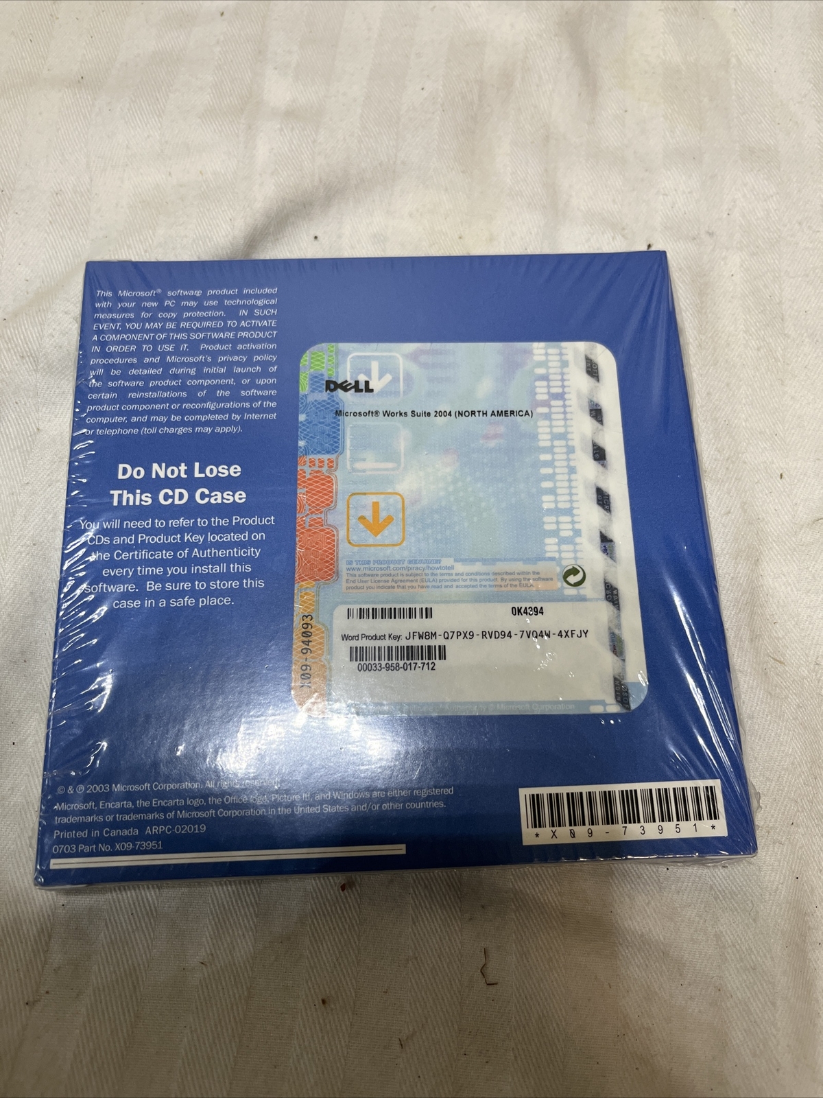 Microsoft Works Suite 2004 DVD ROM Format Factory Sealed w/Product Key