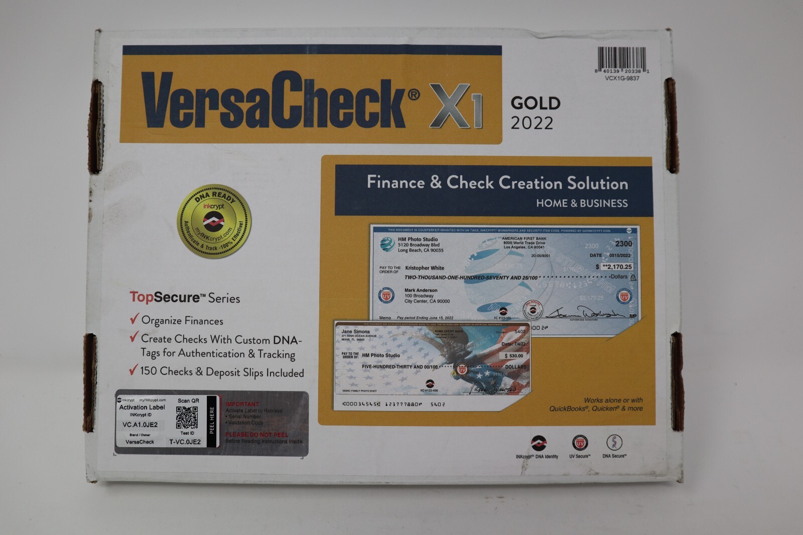 Simplify Check Creation w/ VersaCheck X1 Gold 2022 Business & Personal Software