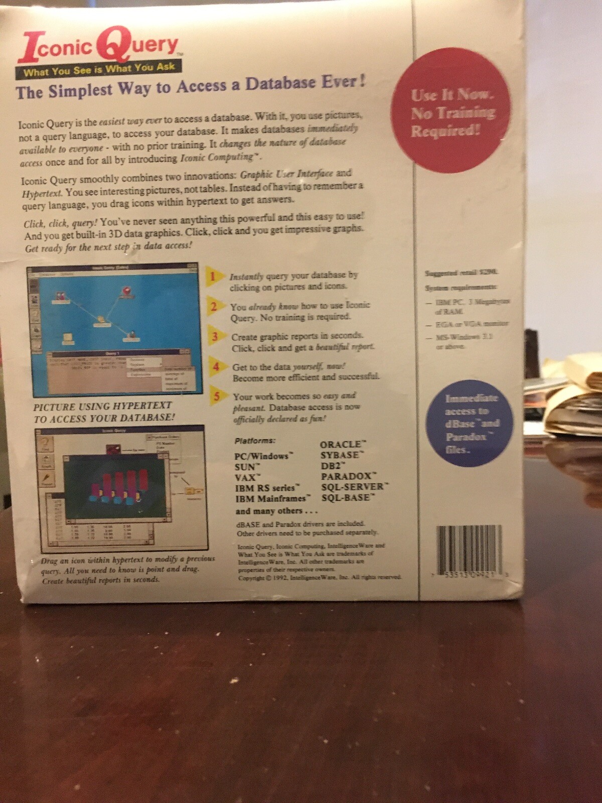 Brand New. Still In Shrink wrap. IconicQuery. Database Access And Query .