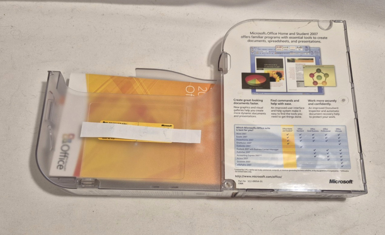 Microsoft Office 2007 Home and Student Excel Word PowerPoint OneNote