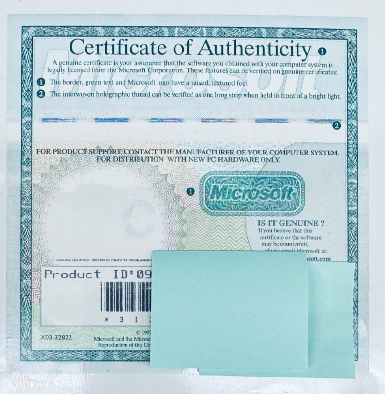 Microsoft Office 97 Pro CD w/ Authenticity Certificate & Manual, Sealed, #09