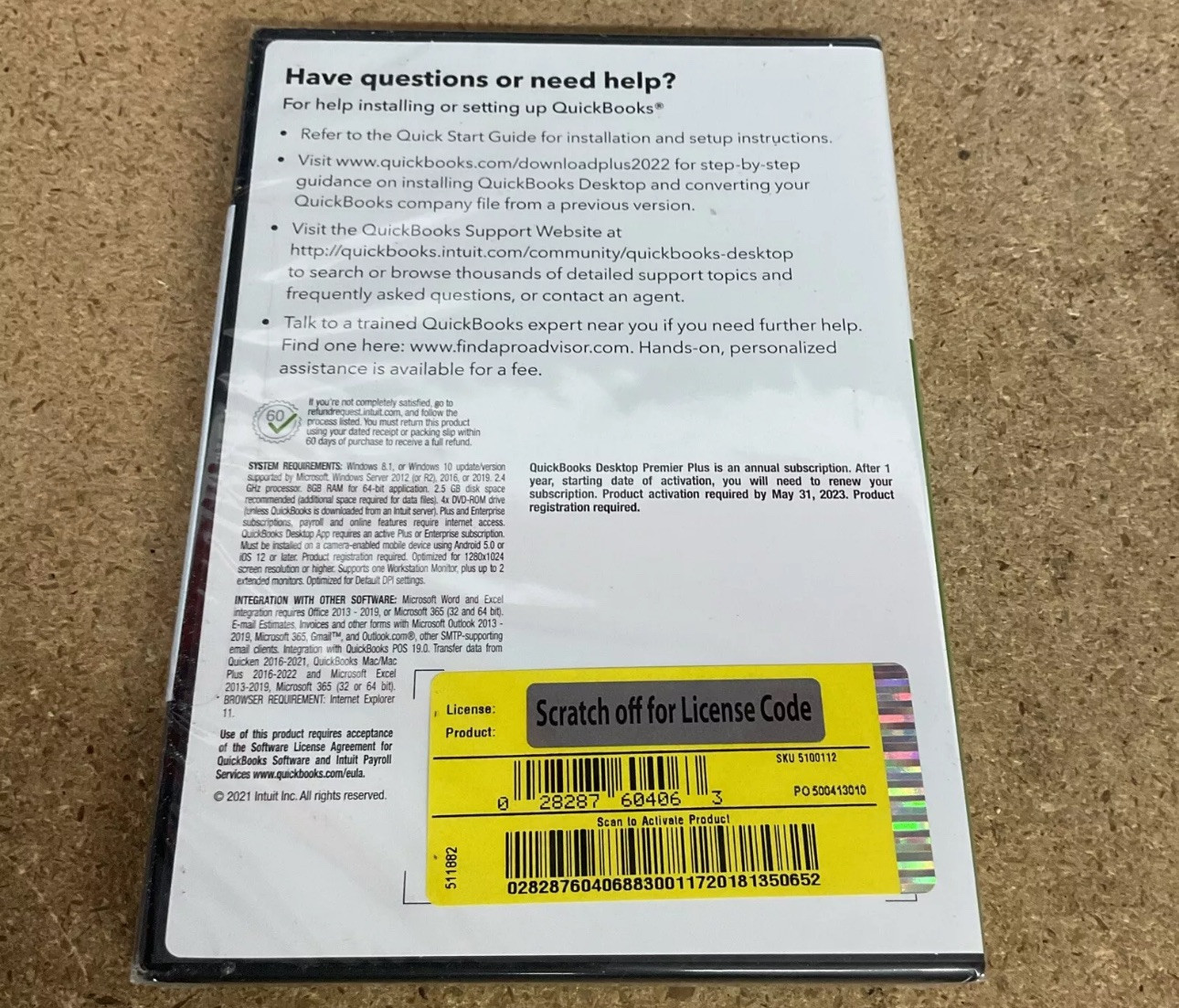 Intuit QuickBooks Desktop Premier Plus 2022 Accounting Software- New/Sealed