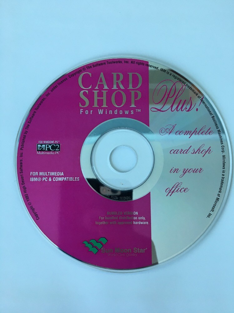 Card Shop For Win 95,IBM & PC 1993Complete Card Shop For Your Office-TESTED-RARE