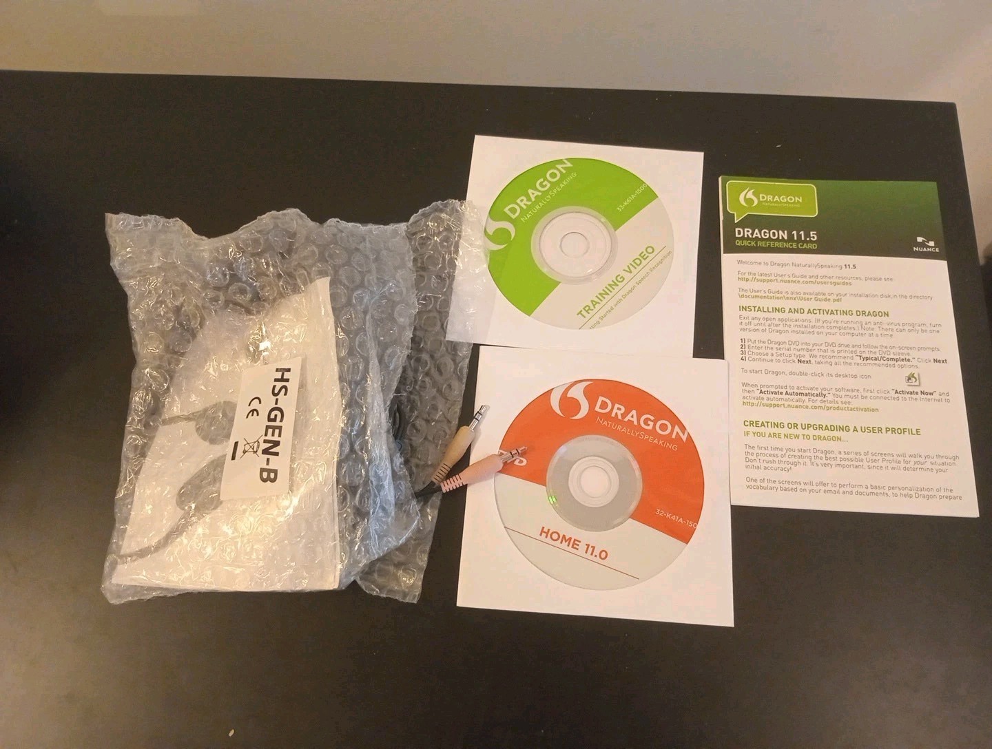 Dragon Naturally Speaking Home Version 11.5 with Headset & Serial NEW OPEN BOX