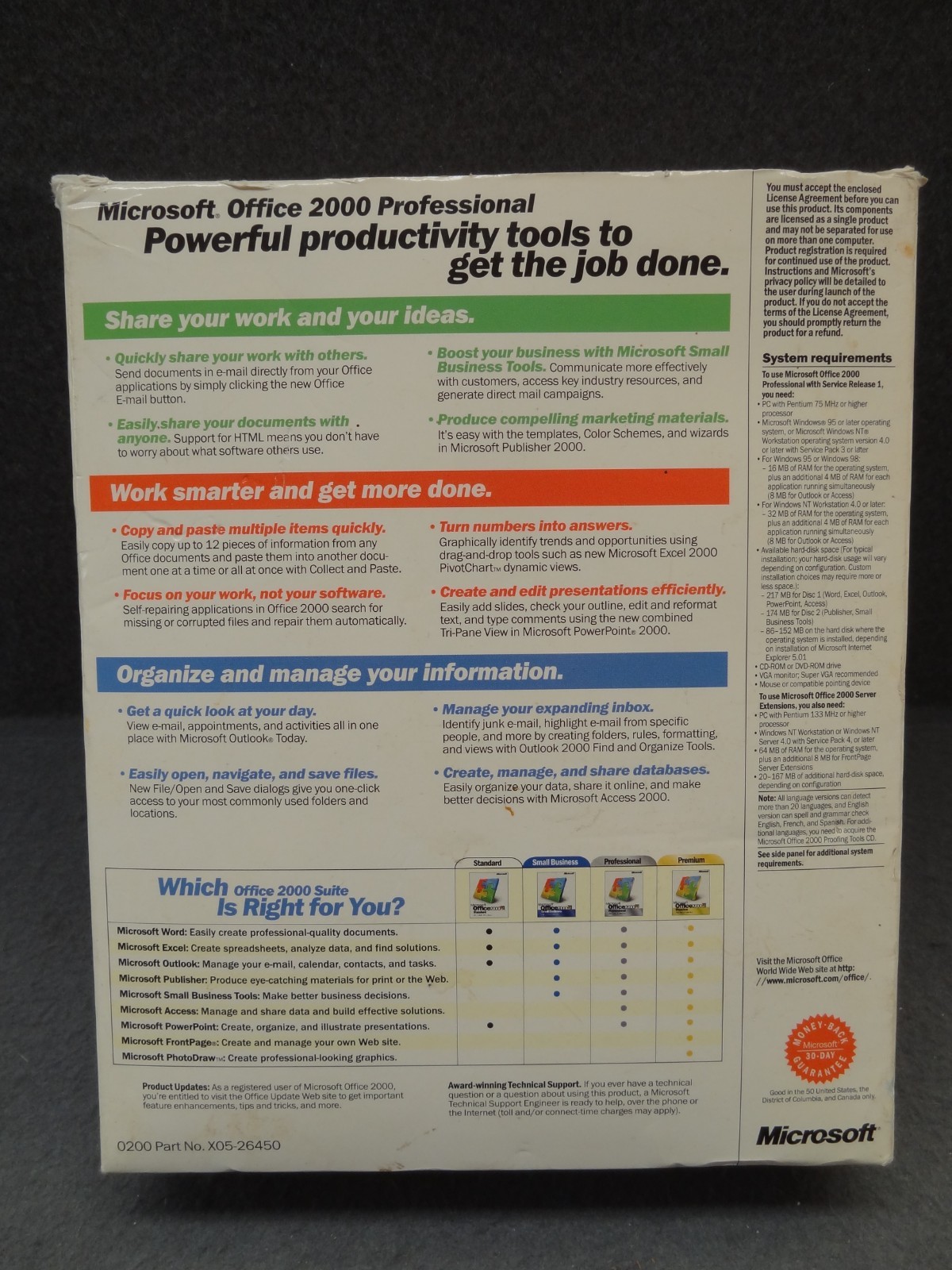 Microsoft Office 2000 Professional Word Excel Outlook PowerPoint Publisher CDrom