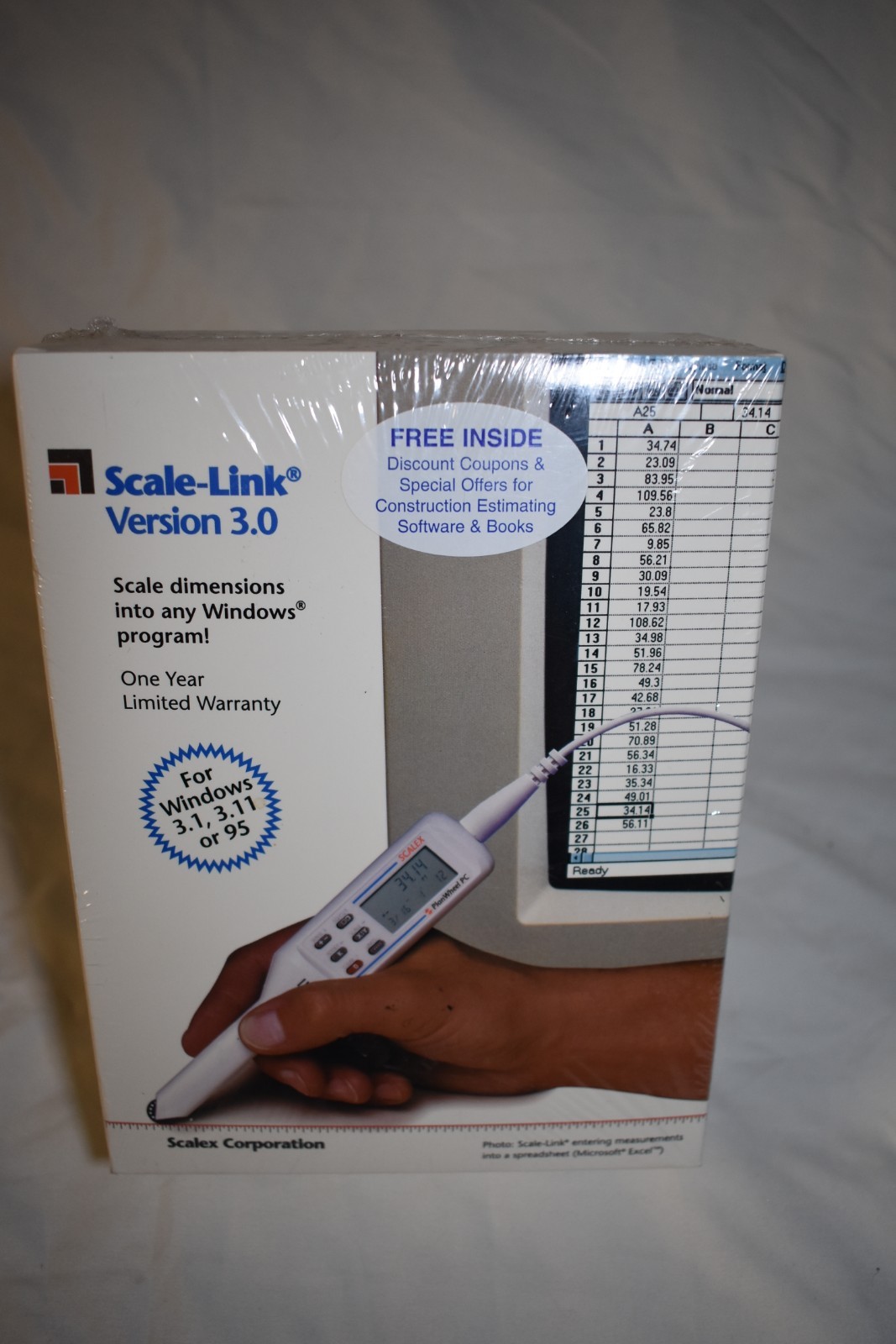 Scalex Scale-Link V3.0 Windows 3.1,3.11, 95 SEALED PLASTIC