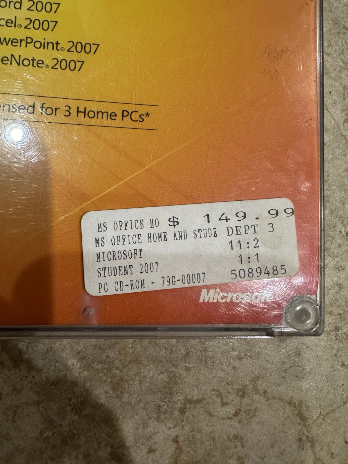 Microsoft MS Office 2007 Home and Student for 3 PCs Full English=NEW Retail BOX=