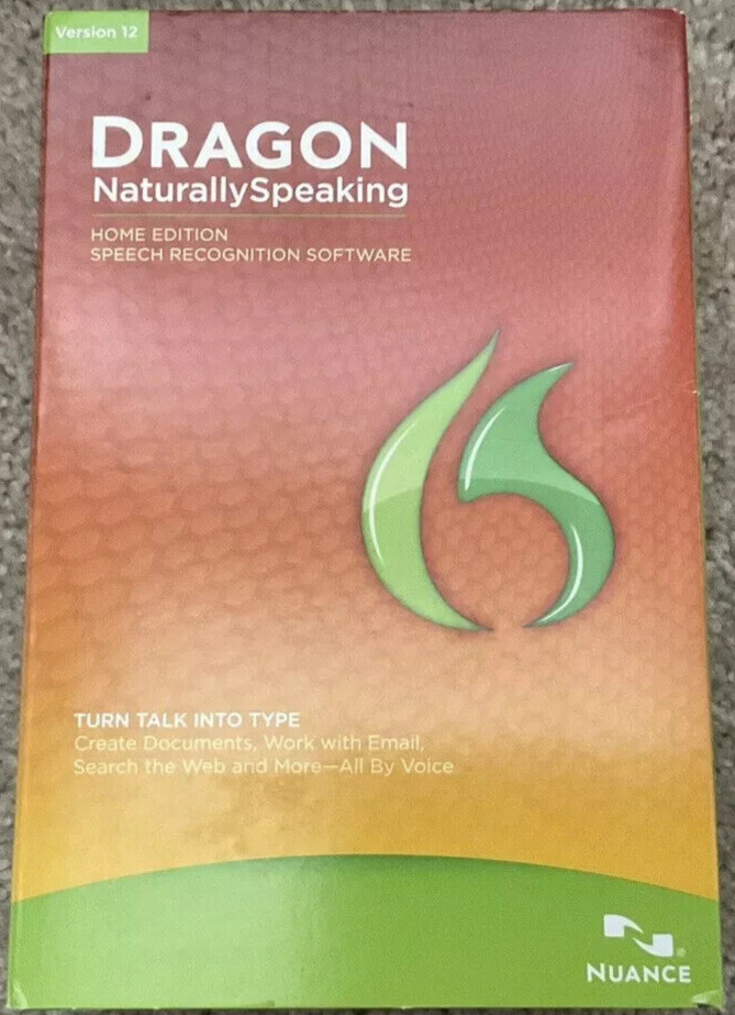 Nuance Dragon Naturally Speaking 12 Home Edition Speech Recognition Software App