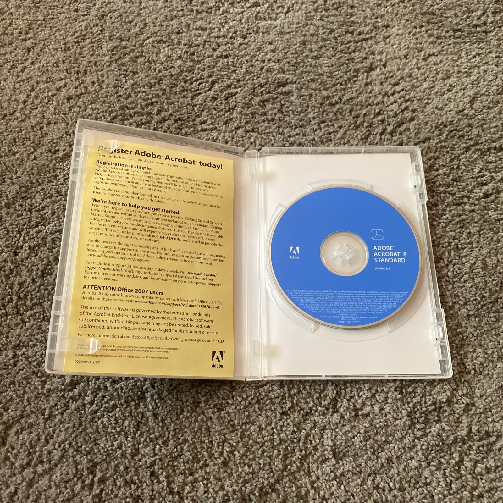 Adobe Acrobat 8 Standard for Windows w/ Serial Number