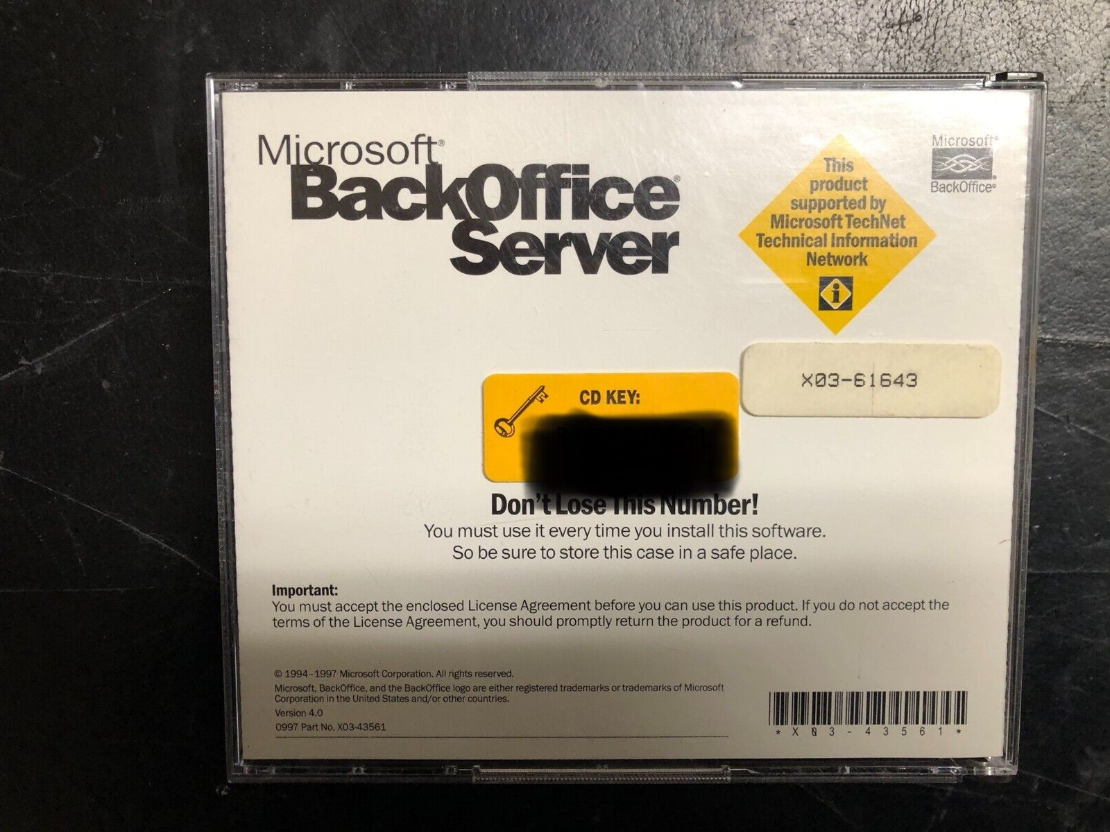 Microsoft BackOffice Server V4.0 ( 5 CDs)