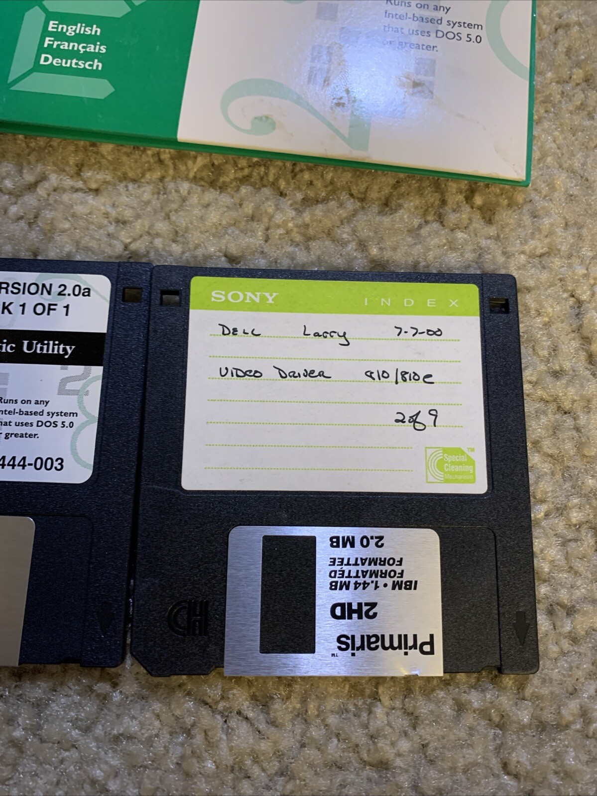 Seagate Tape Diagnostic Utility DOS 5.0 floppy disc + Driver Installation Disc