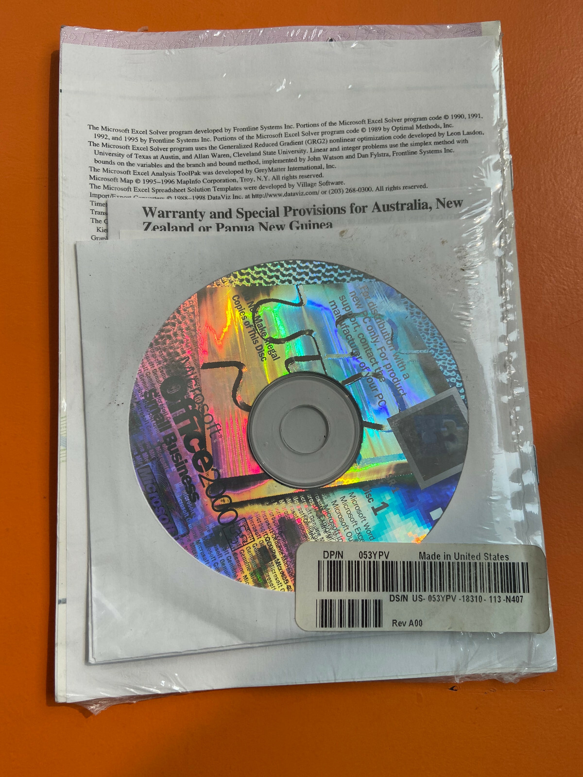 Microsoft Office 2000 , EXCEL , WORD, OUTLLOK Small Business Edition NEW