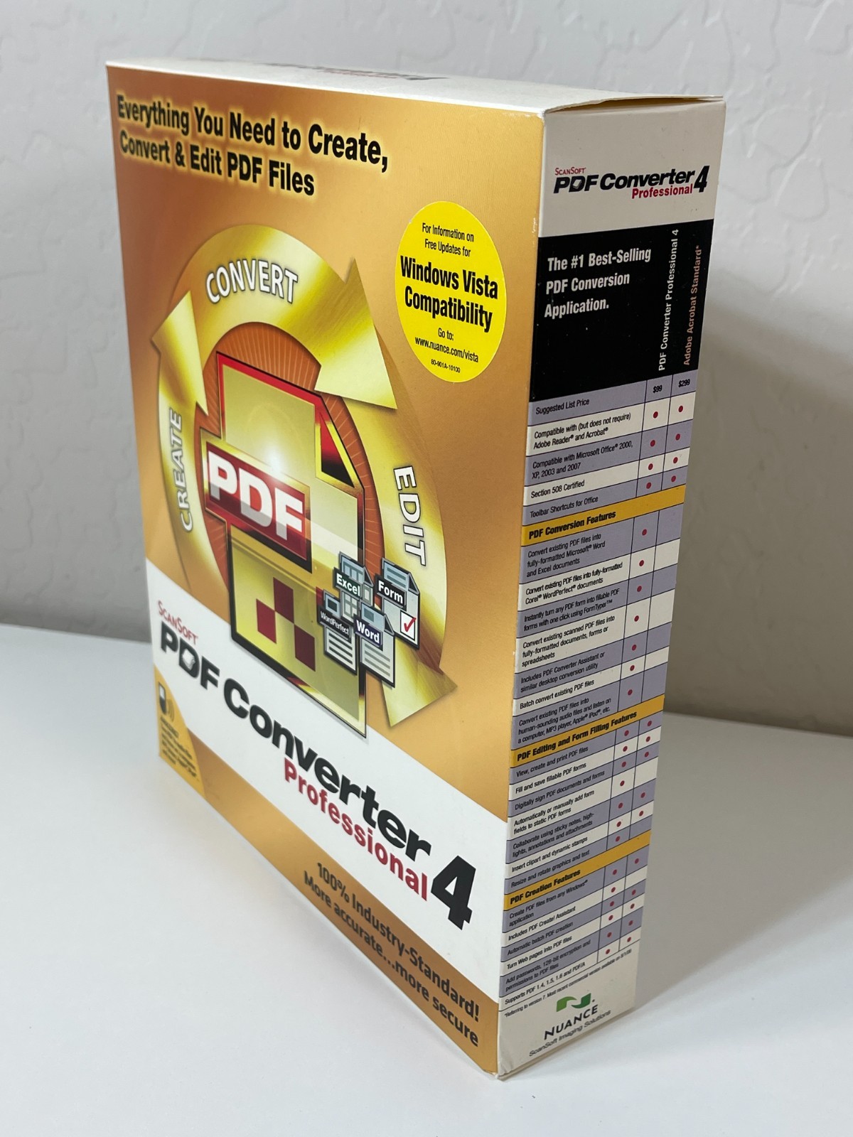 Nuance Scansoft PDF Converter Professional 4 PC Software Brand New in Big Box