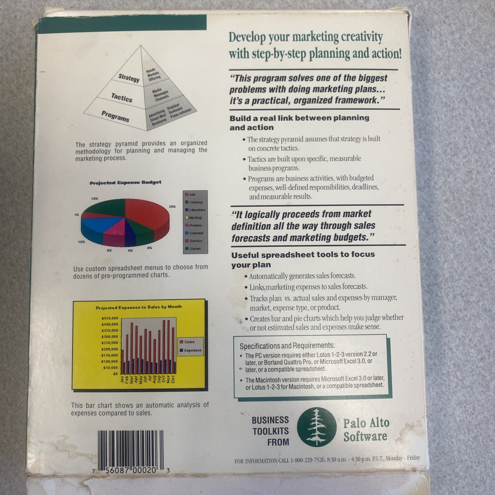 Palo Alto Marketing Plan Toolkit, Macintosh Version, DISKS SEALED