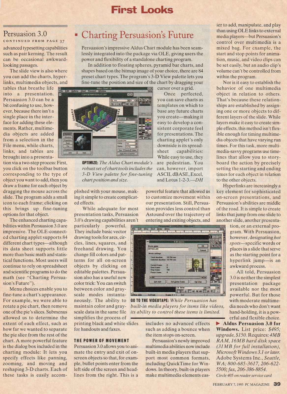 Vintage Software – Aldus Persuasion for Windows, versions 2.0, 2.1, and 3.0