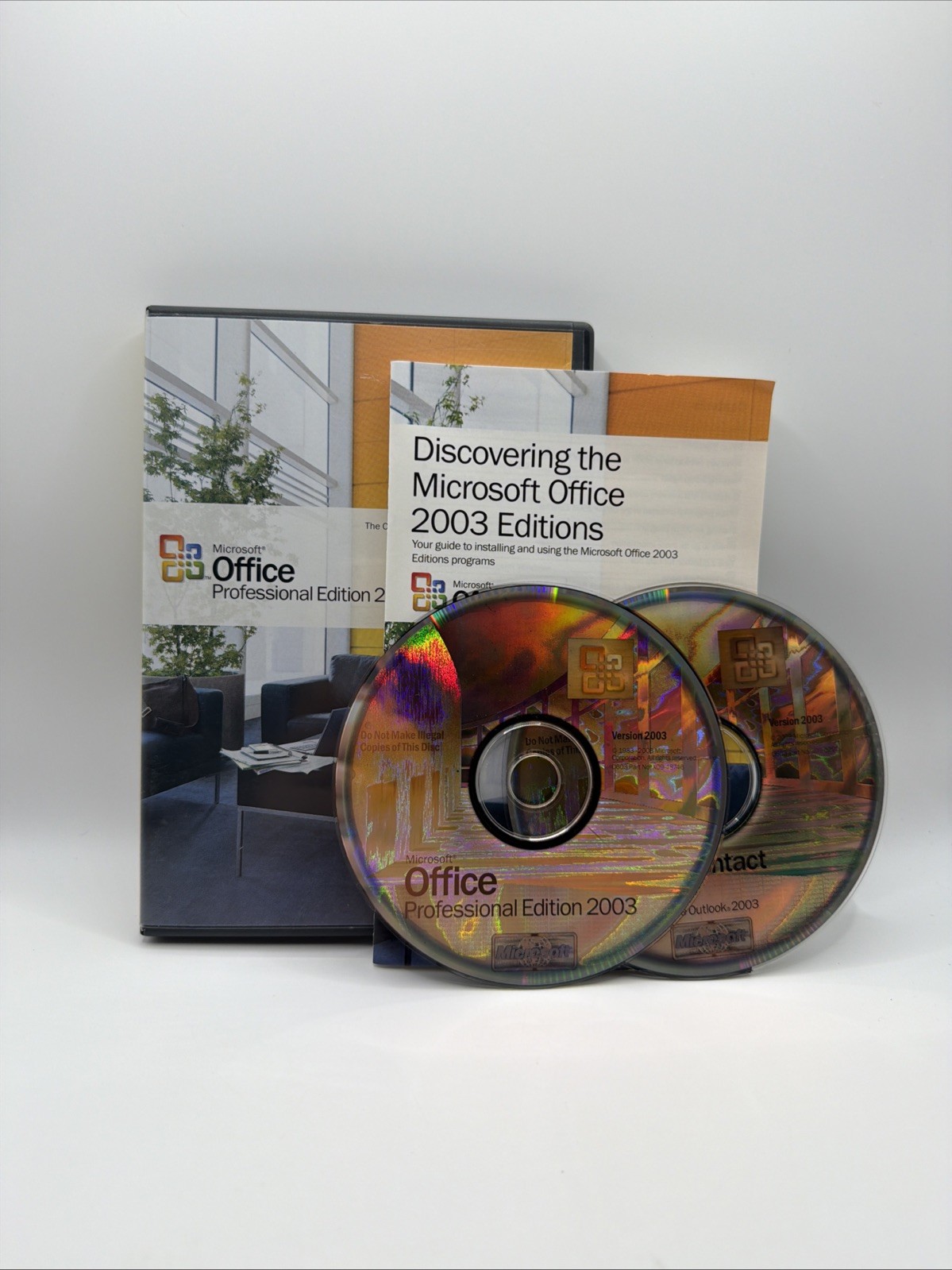 Microsoft Office Professional Edition 2003 w/ Original License Key 2 Disc Set