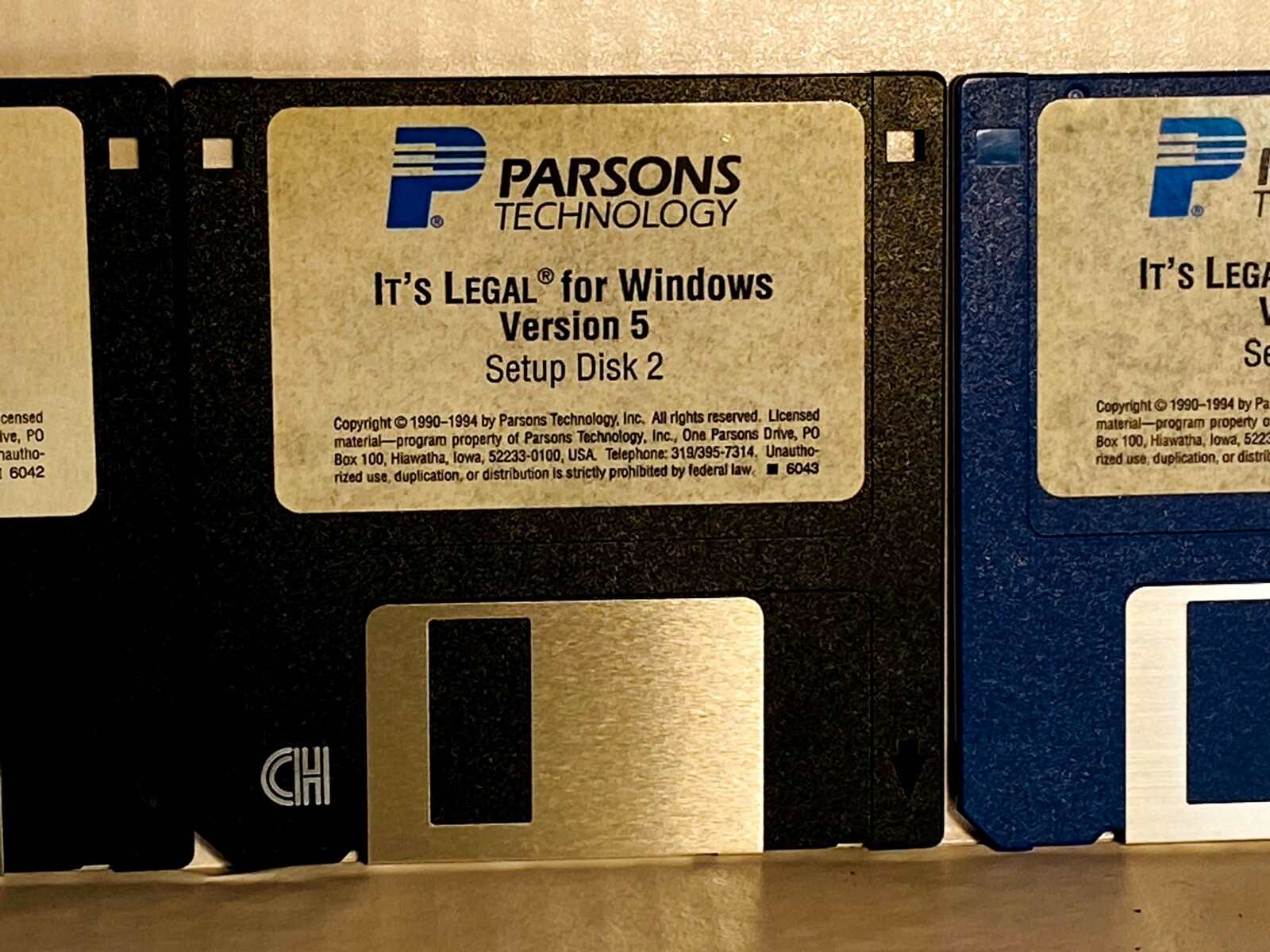 Parsons ® Technology ITS LEGAL for Windows version 5 Disc 1-3,3.5″ Floppy- LIL-C