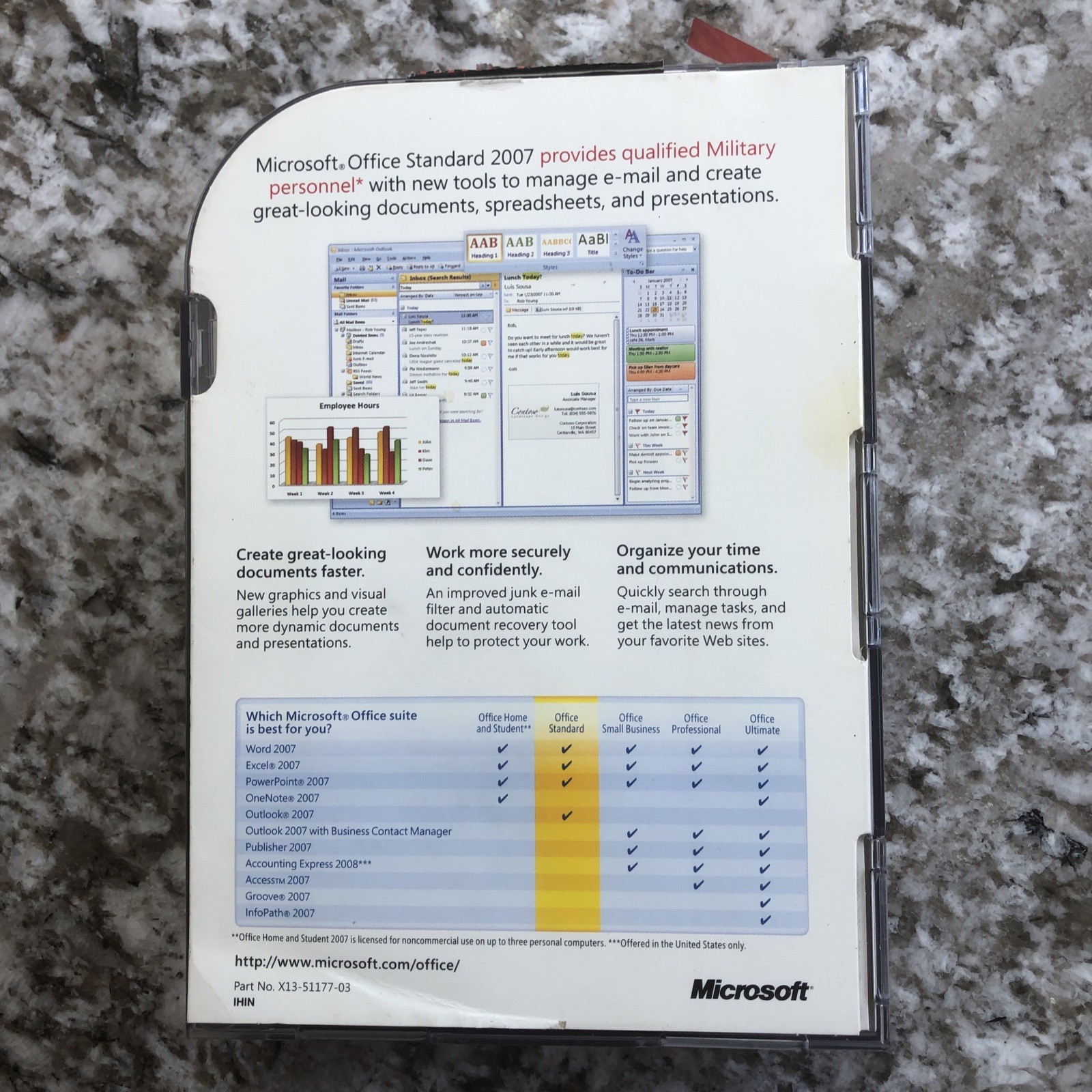 Microsoft Office Standard 2007 Military Appreciation Edition Word Excel Etc. 2/3