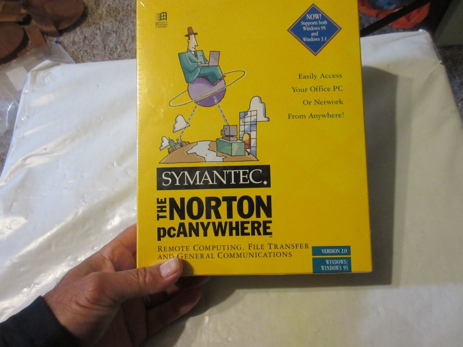Symantec Norton PC Anywhere Version 2.0. Vintage 95 And Windows 3.1