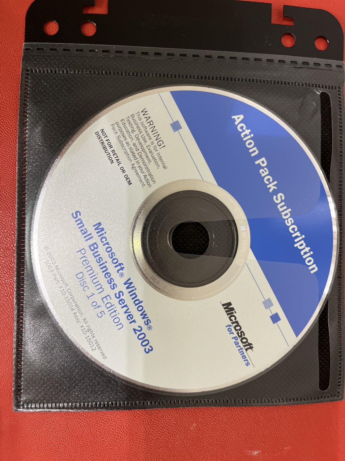 Microsoft Action Pack Subscription Partner Program 2003 Software + Keys + Discs