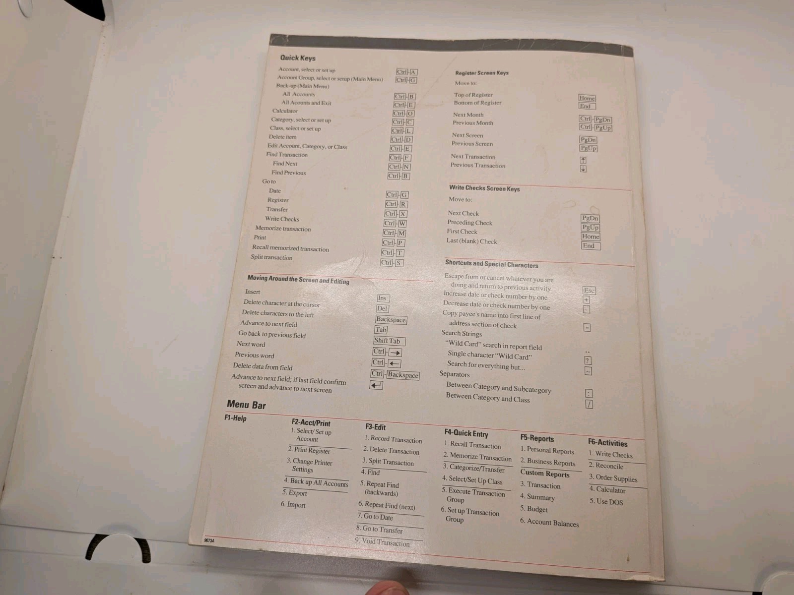 Vintage Intuit Quicken 3 IBM And 5 IBM DOS Manual No Discs